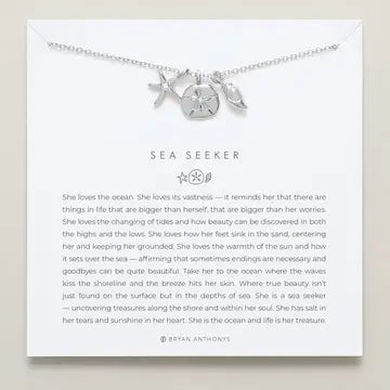 Sea Seeker Nautical Necklace<br>Nickel-Free Silver Coating