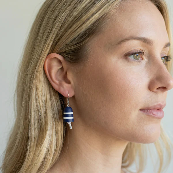 "Main Street"<br>Buoy Earrings<br>Sterling Silver Earwires