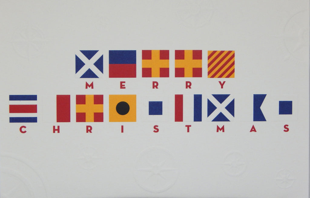 "Merry Christmas"<br>Nautical Christmas Cards (#1427)<br>NEW! Embossed by Pumpernickel Press