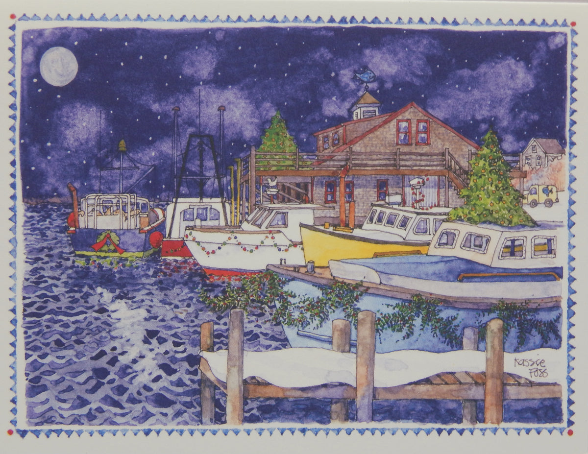 Nautical Christmas Cards (#1481)<br><font color="red"><b>SMALLER CARD</b></font><br>by Onion Hill Designs
