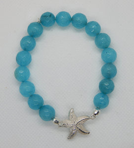 Sterling Silver Starfish Stretch Bracelet<br>by Fishgirl Designs