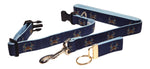 Preston Ribbons "Maryland Blue Crab" Collar, Leash, Set, MEDIUM/LARGE Dogs, FREE Matching Key Ring with Set