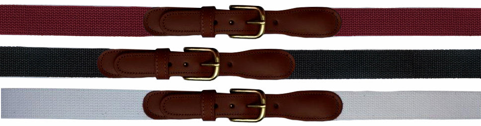Plain Old Web Belt (No Ribbon)<br>Burgundy, Black, White