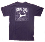 Chart Map of Cape Cod<br>Pigment Dyed, Short Sleeve T-Shirt<br>by Austins