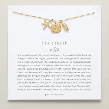 Sea Seeker Nautical Necklace<br>14K Gold Plated