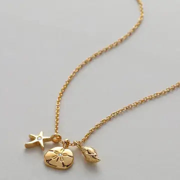 Sea Seeker Nautical Necklace<br>14K Gold Plated