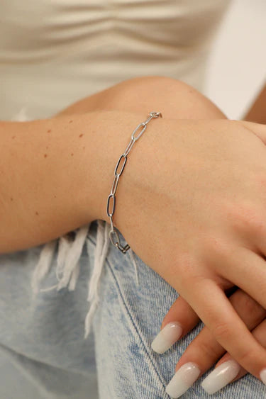 Surgical Stainless Steel Paperclip Chain Bracelet