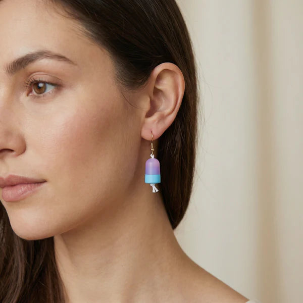 "Cotton Candy Skies"<br>Buoy Earrings<br>Sterling Silver Earwires