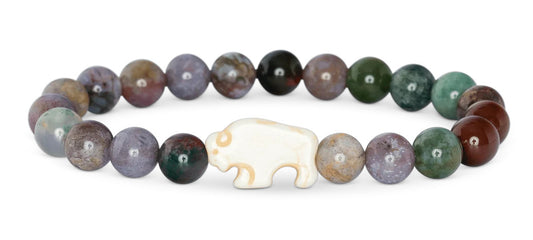 Bison<br>Prairie Stone<br>by Fahlo Tracking Bracelets