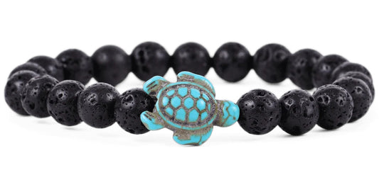 Sea Turtle<br>Lava Stone<br>Fahlo Tracking Bracelets