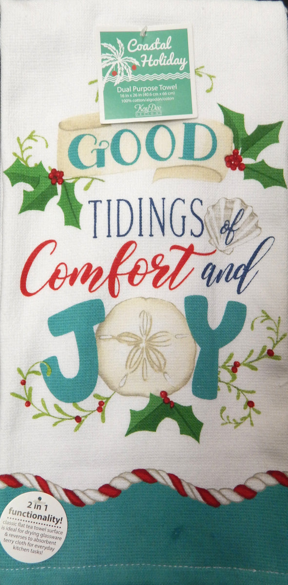"Coastal Tidings"<br>Holiday Kitchen Linen<br>by KayDee Designs