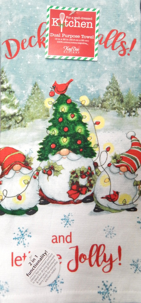 "CG Deck Halls"<br>Holiday Kitchen Linen<br>by KayDee Designs