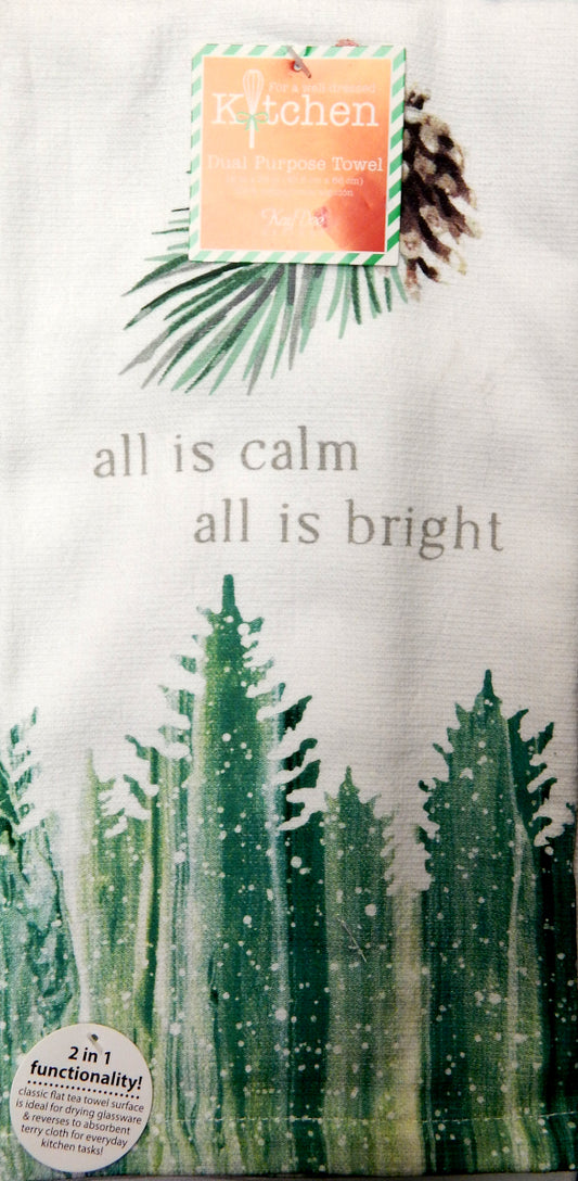 "Calm & Bright"<br>Holiday Kitchen Linen<br>by KayDee Designs