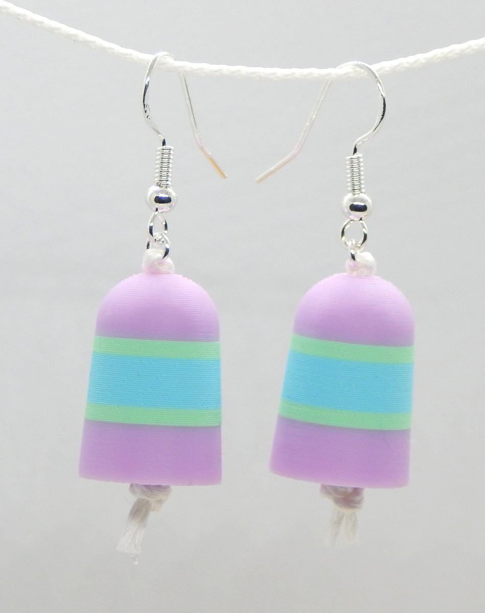 "Hydrangea Season"<br>Buoy Earrings<br>Sterling Silver Earwires