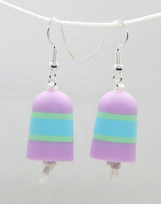"Hydrangea Season"<br>Buoy Earrings<br>Sterling Silver Earwires