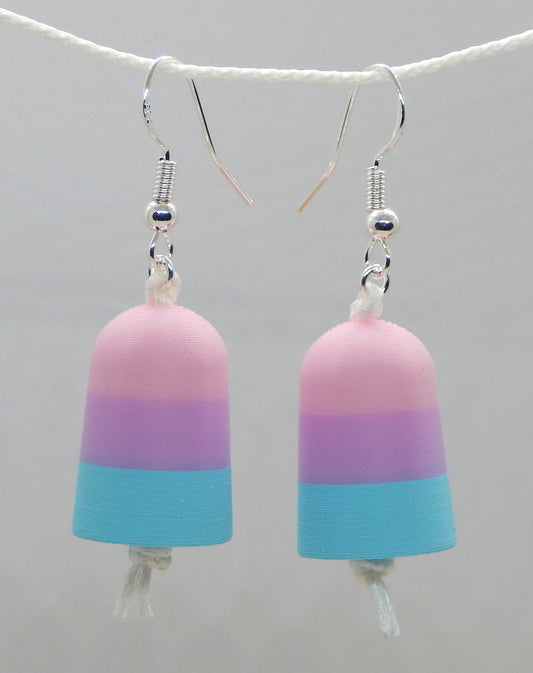 "Cotton Candy Skies"<br>Buoy Earrings<br>Sterling Silver Earwires