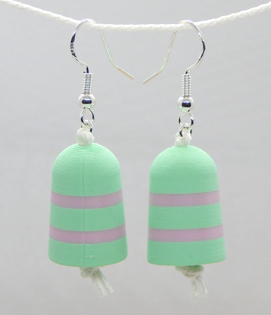 "Watermelon Sorbet"<br>Buoy Earrings<br>Sterling Silver Earwires