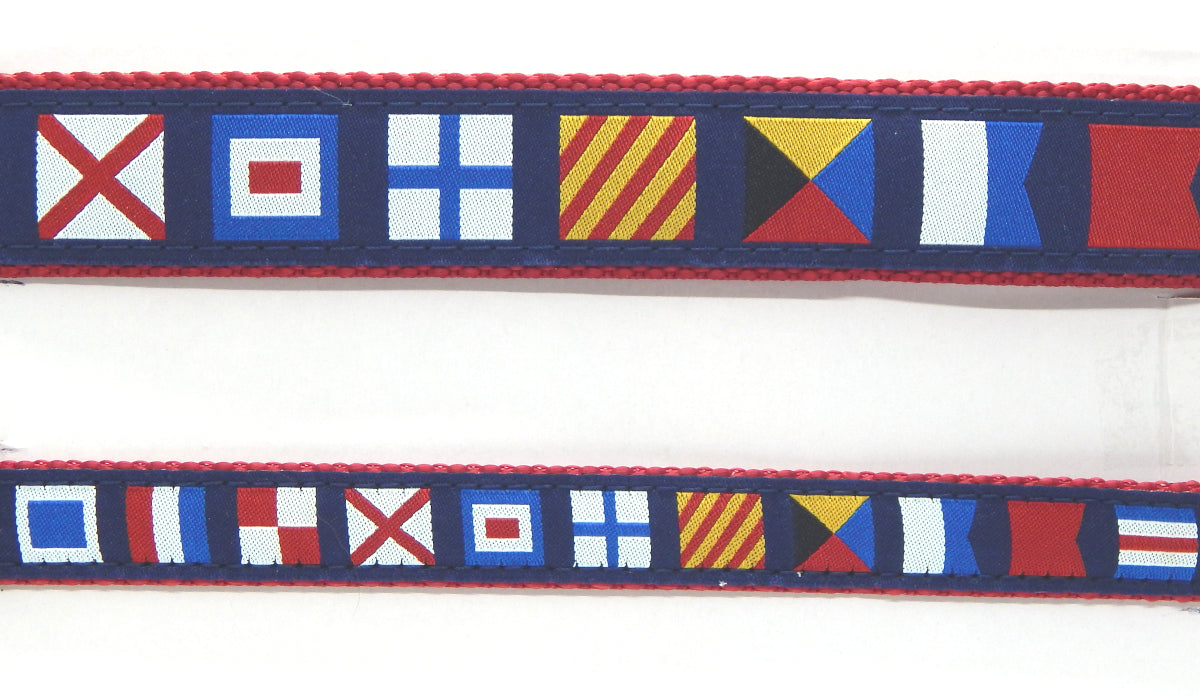 Preston Ribbons "A-Z Nautical Code Flag" Collar, Leash or Set