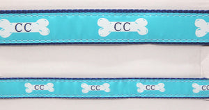 Preston Ribbons "Cape Cod Bone on Teal" Collar, Leash or Set