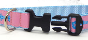 Preston Ribbons "Blue Lobster on Pink" Collar, Leash or Set