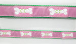 Preston Ribbons "Cape Cod Bone on Raspberry" Collar, Leash or Set