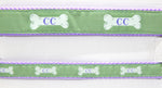 Preston Ribbons "Cape Cod Bone on Light Green" Collar, Leash or Set