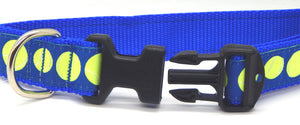 Preston Ribbons "Tennis Balls on Blue" Collar, Leash or Set