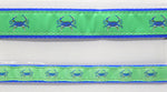Preston Ribbons "Blue Crab on Green" Collar, Leash or Set