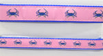 Preston Ribbons "Blue Crab on Pink" Collar, Leash or Set