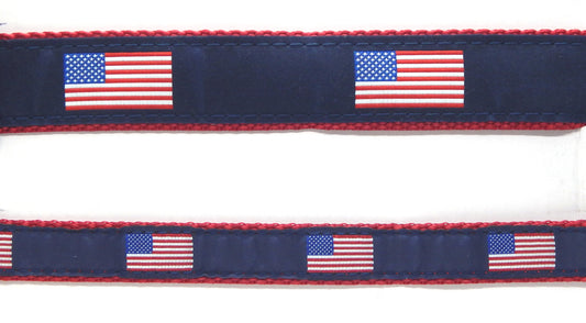 Preston Ribbons "American Flag" Collar, Leash or Set