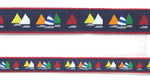 Preston Ribbons "Rainbow Fleet on Navy" Collar, Leash or Set