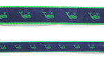 Preston Ribbons "Green Whale on Navy" Collar, Leash or Set