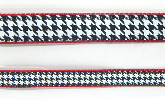 Preston Ribbons "Black and White Houndstooth" Collar, Leash or Set