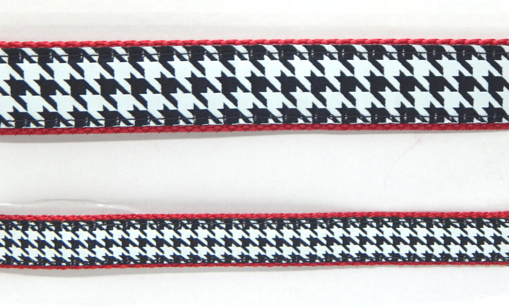 Preston Ribbons "Black and White Houndstooth" Collar, Leash or Set
