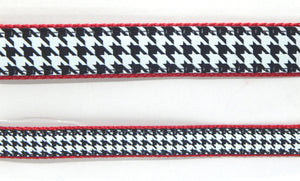 Preston Ribbons "Black and White Houndstooth" Collar, Leash or Set