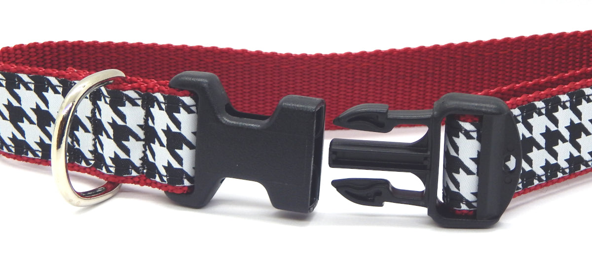 Preston Ribbons "Black and White Houndstooth" Collar, Leash or Set