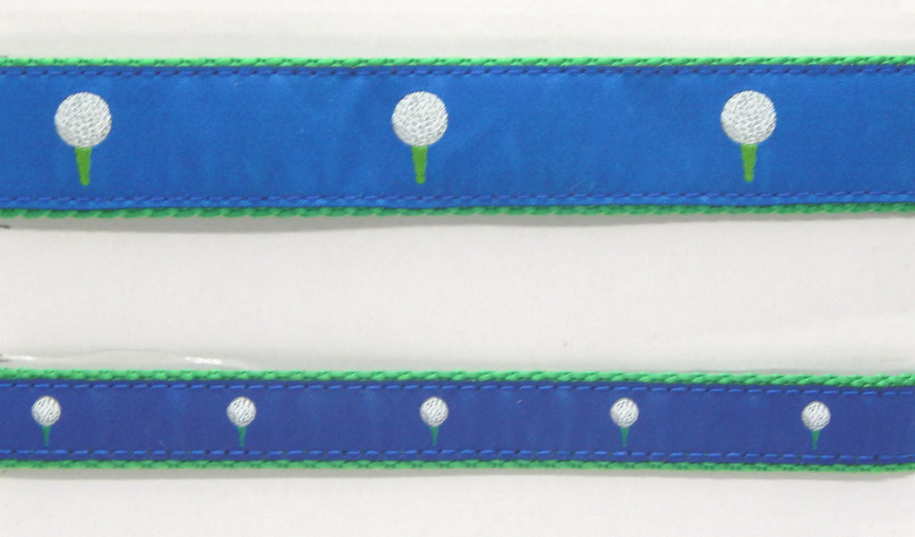 Preston Ribbons "Golf Ball on Blue" Collar, Leash or Set