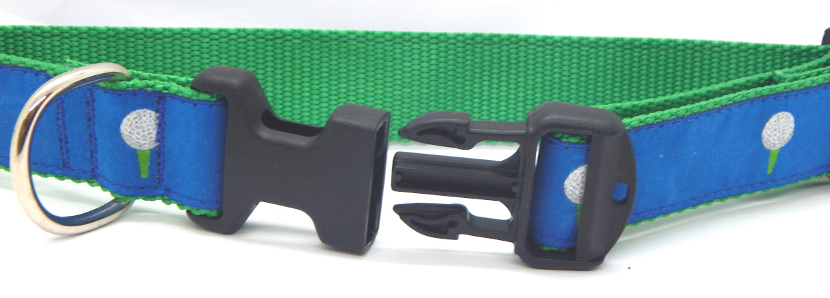 Preston Ribbons "Golf Ball on Blue" Collar, Leash or Set