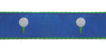 Preston Ribbons "Golf Ball on Blue" Collar, Leash, Set, MEDIUM/LARGE Dogs, FREE Matching Key Ring with Set