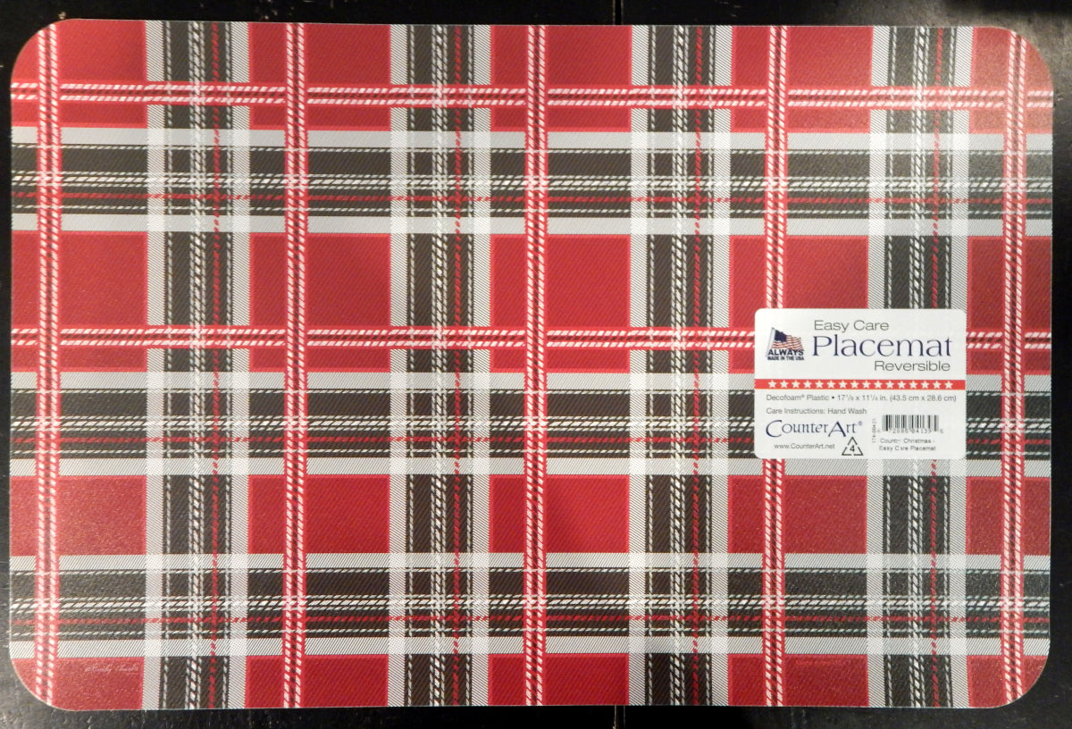 Season's Greetings Wreath<br>Holiday Vinyl Placemats<br>SET OF 4