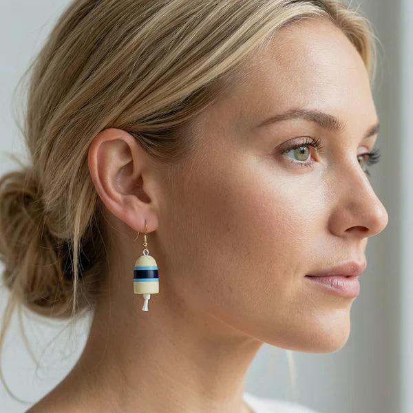 "Puddle Jumper"<br>Buoy Earrings<br>Sterling Silver Earwires