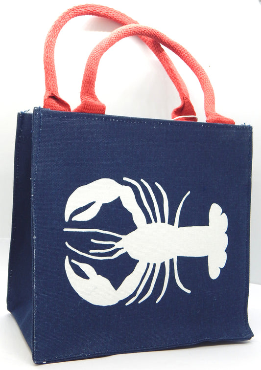 Lobster on Navy<br>Reusable Itsy-Bitsy Gift Bags<br>Eco-Friendly Blu Bags by RockFlowerPaper
