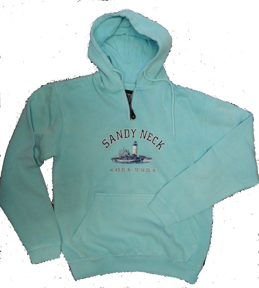 Mini Zip Pigment-Dyed Hooded Sweatshirt<br>SANDY NECK<br>by Austin's
