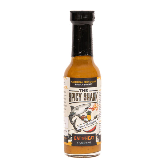 Caribbean Reef Scotch Bonnet<br>Medium Heat<br>5 oz. Bottle<br>by Spicy Shark