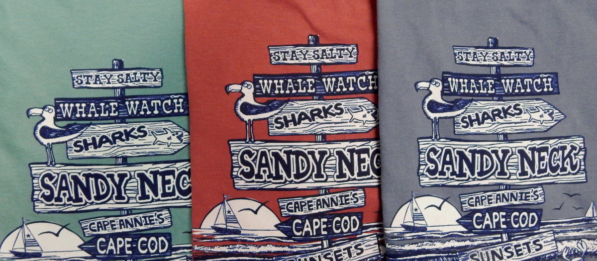 "Sandy Neck Beach"<br>Pigment-Dyed Short Sleeve T-Shirt<br>NEW! by Big Hed