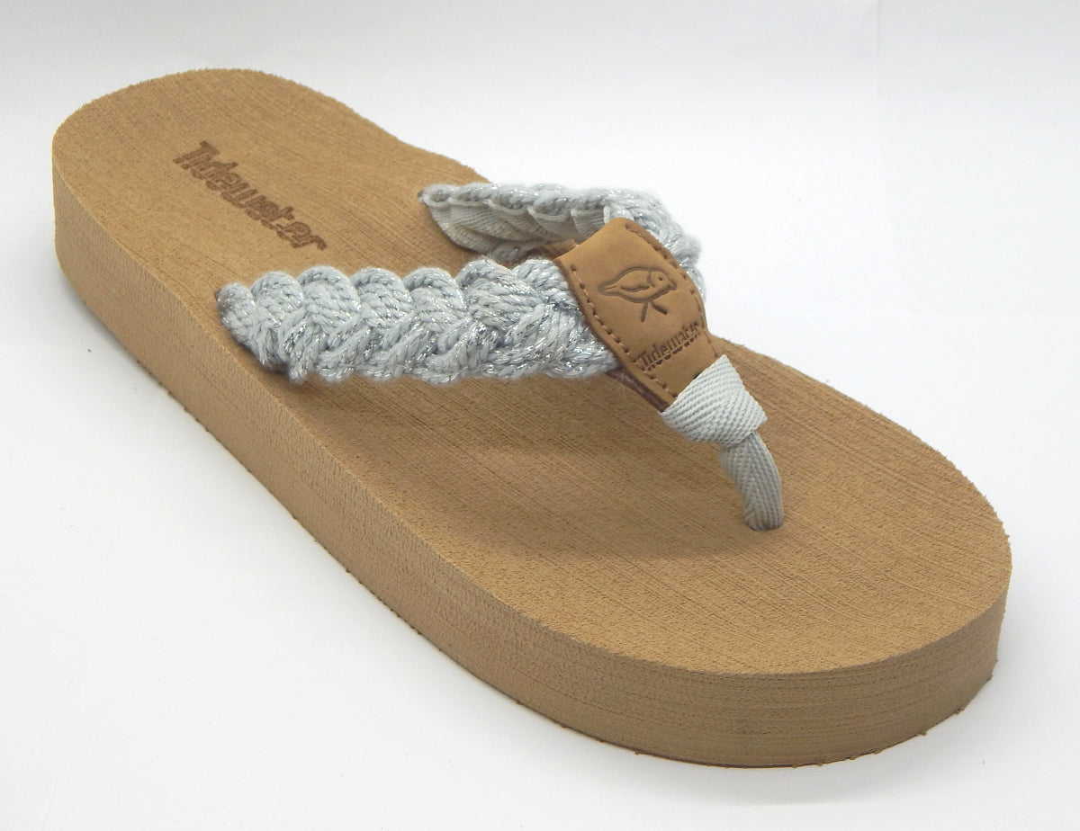Glittery "Silver Sparkle"<br>Women's Harbor Collection<br>by Tidewater Sandals