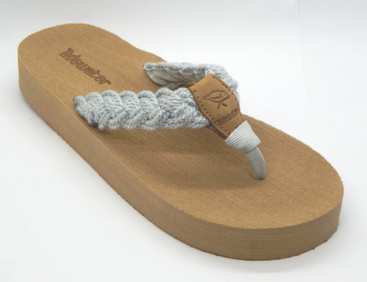 Glittery "Silver Sparkle"<br>Women's Harbor Collection<br>by Tidewater Sandals