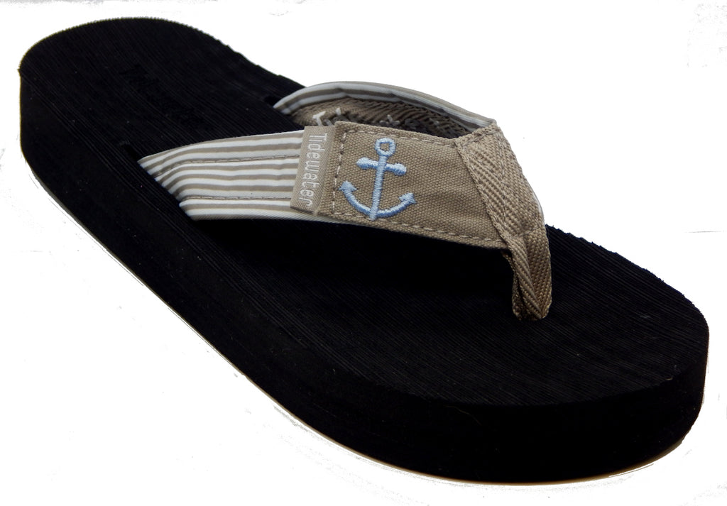 Seersucker Anchor<br>Boardwalk Collection<br>by Tidewater Sandals