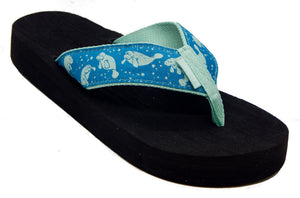 Splashing Manatees<br>Boardwalk Collection<br>by Tidewater Sandals