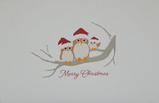 "Merry Christmas"<br>Bird Christmas Cards (#1426)<br>Embossed by Pumpernickel Press